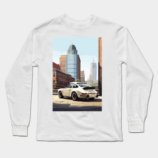 Cream German Classic Sports Car Poster Long Sleeve T-Shirt